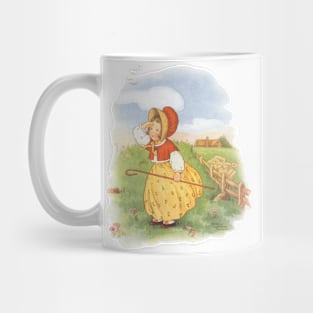 Vintage Mother Goose Nursery Rhymes, Little Bo Peep by Mary Lafetra Russell Mug